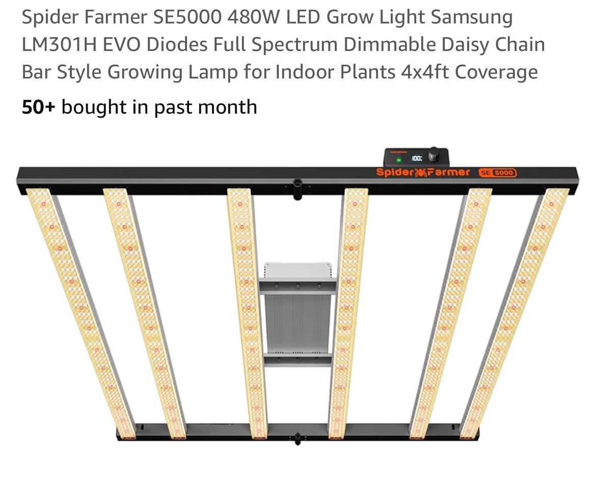 Spider Farmer SE5000 LED Grow Light - BRAND NEW!