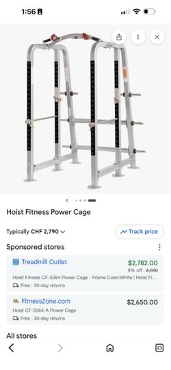 HOIST Squat Cage / Power Rack with Weight Plates & Rogue Accessories