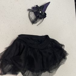 Size Small Halloween Costume Skirt Witch Headband