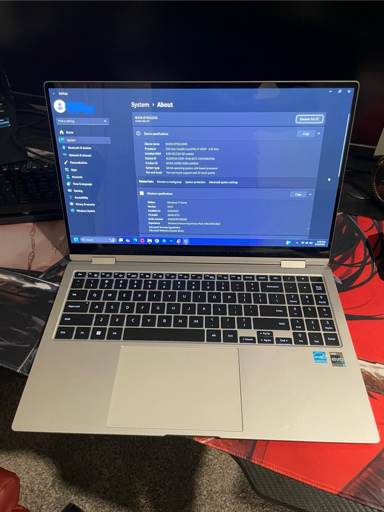Samsung Galaxy Book2Pro 360 2in1 Laptop (touch screen & flips into tablet)