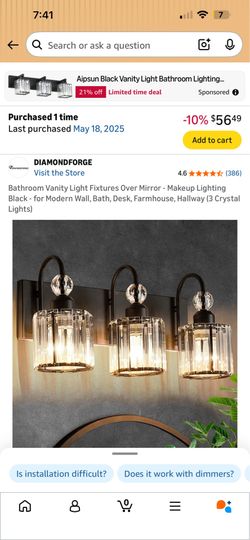 Bathroom Vanity lights-Diamond Forge