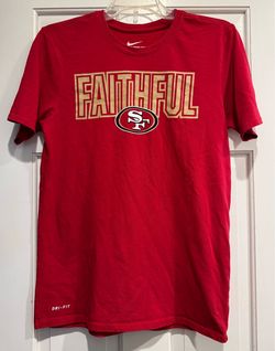 Nike Dri-Fit Red SF 49ers Faithful T-Shirt, Size Small