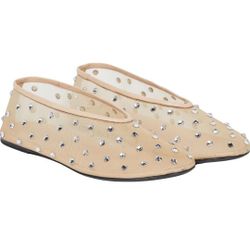 Yishaweiqi Crystal Rhinestone Ballet Flats for Women Breathable Mesh Flats Slip On Ballerina Shoes Comfortable Casual Dress Shoes