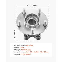 2PCS Front Wheel Bearings Hubs for Nissan Altima Maxima Murano Pathfinder JX35   389^