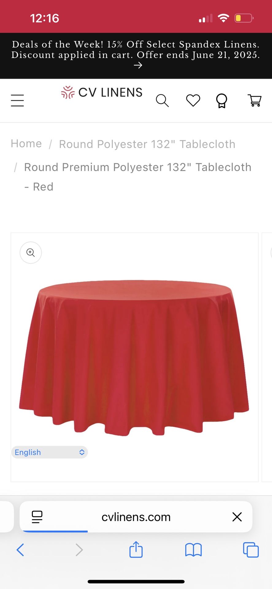 Red Round Table Covers