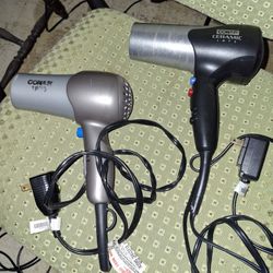 Lot of 2 conair ceramic 1875 hair dryer