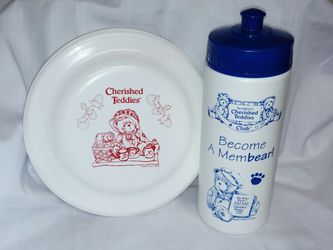 Cherished Teddies Frisbee & Water Bottle Set