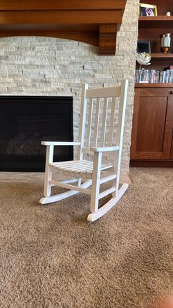 Kids white rocking chair