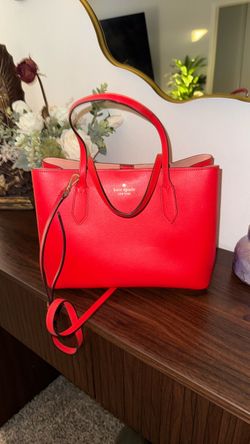 Kate Spade Red Leather Tote Bag