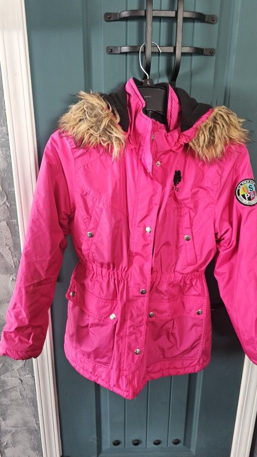 Girls Polo Sz LG 14-16 Pink Jacket