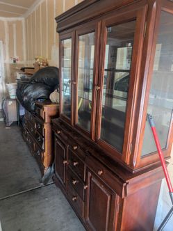 Solid wood hutch