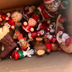 Miniature Ornaments Santas And Old Fashioned Little Ornaments For Decor And Crafts And Mini Trees 