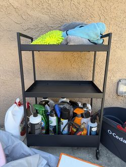 Car care supply with cart