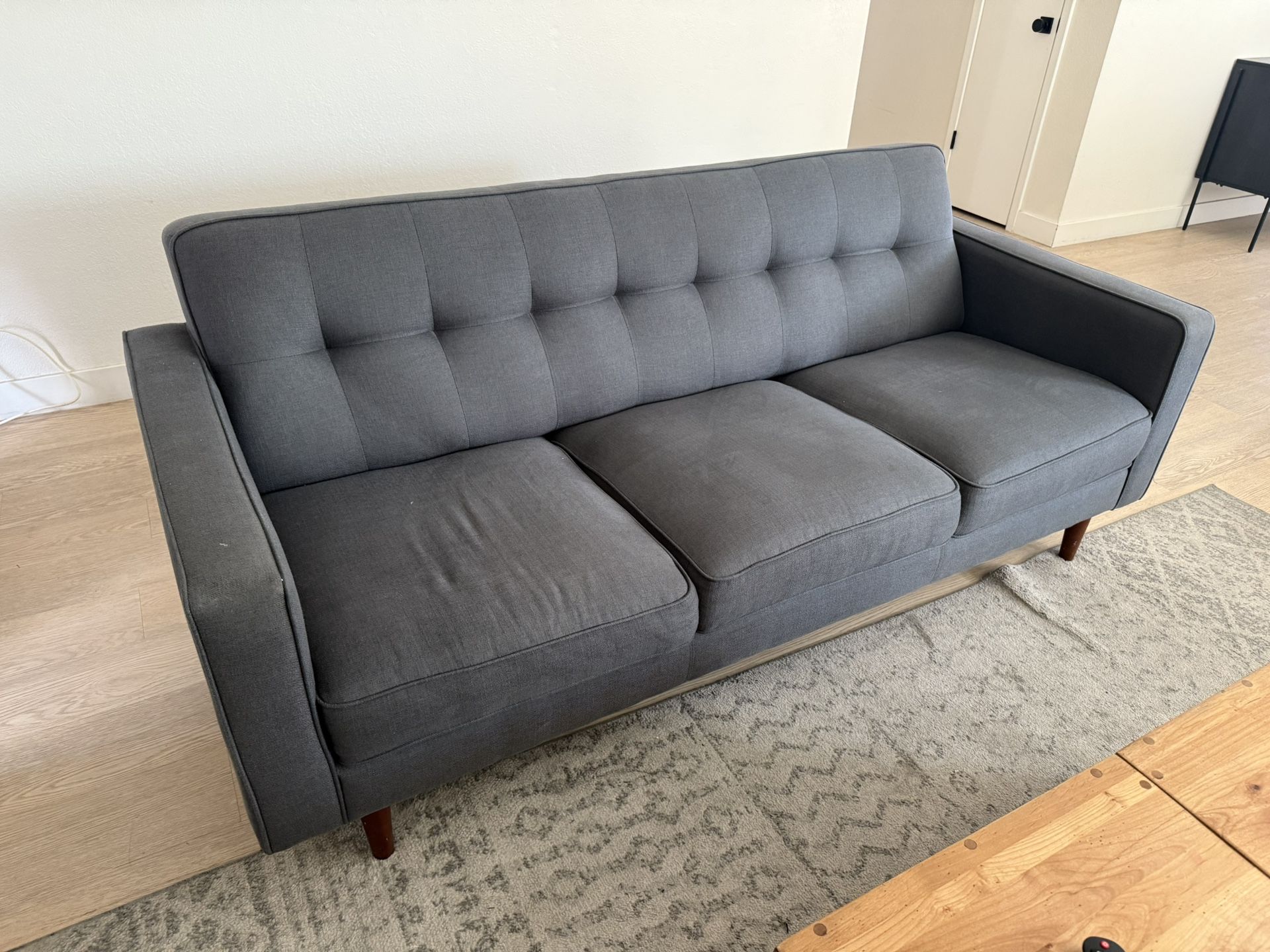Grey Couch Sofa 80in