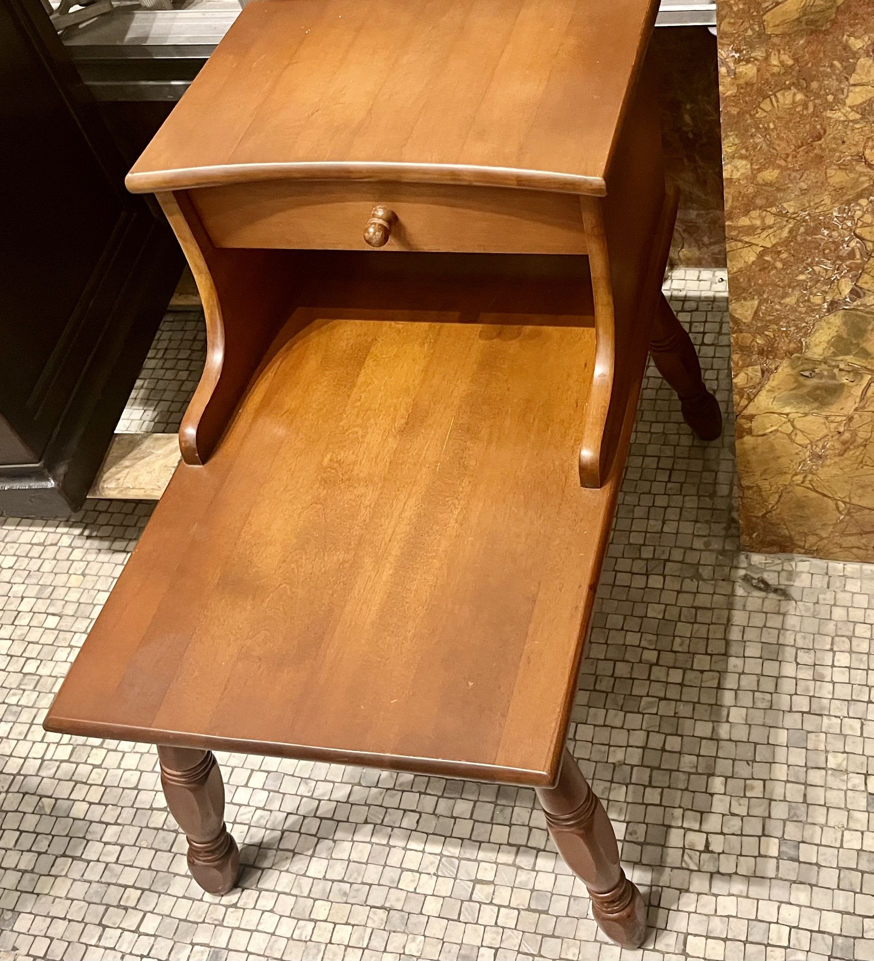 Antique Side Table With Drawer