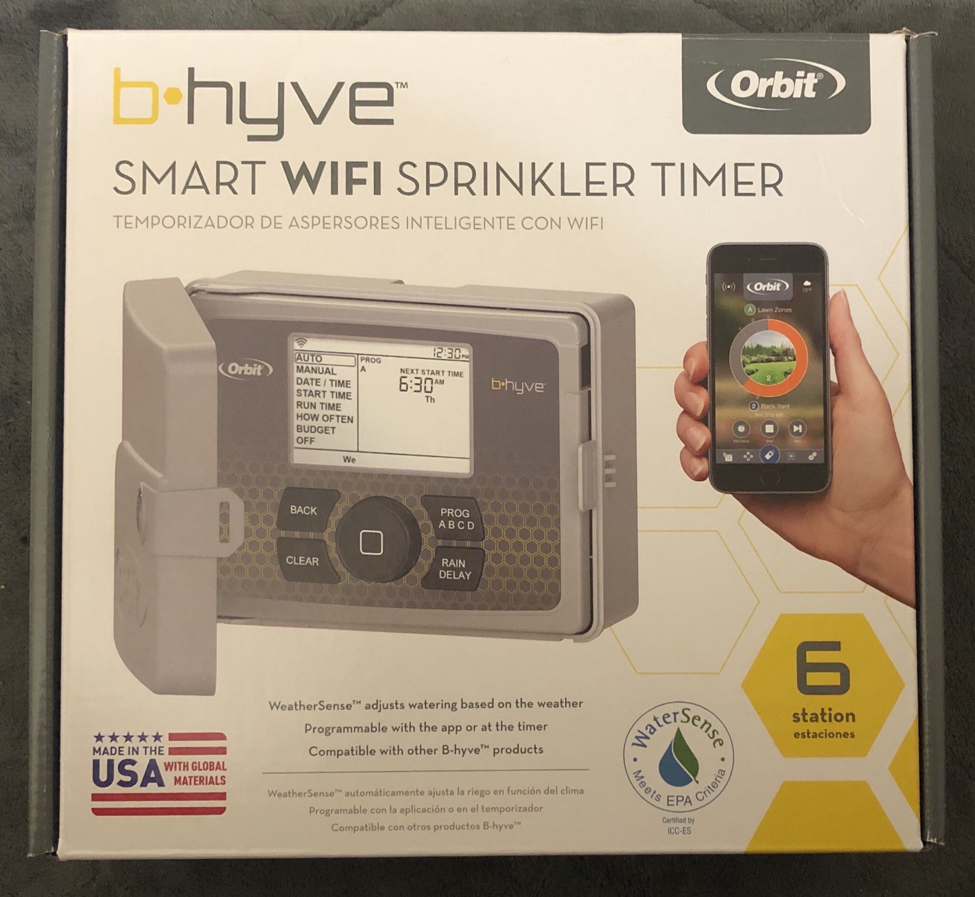 Orbit b-hyve Smart WiFi Sprinkler Timer 6 Station WaterSense