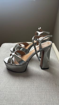 Schutz silver platforms (size 7)