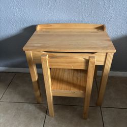 Kids Wooden Lift-Top Desk & Chair 