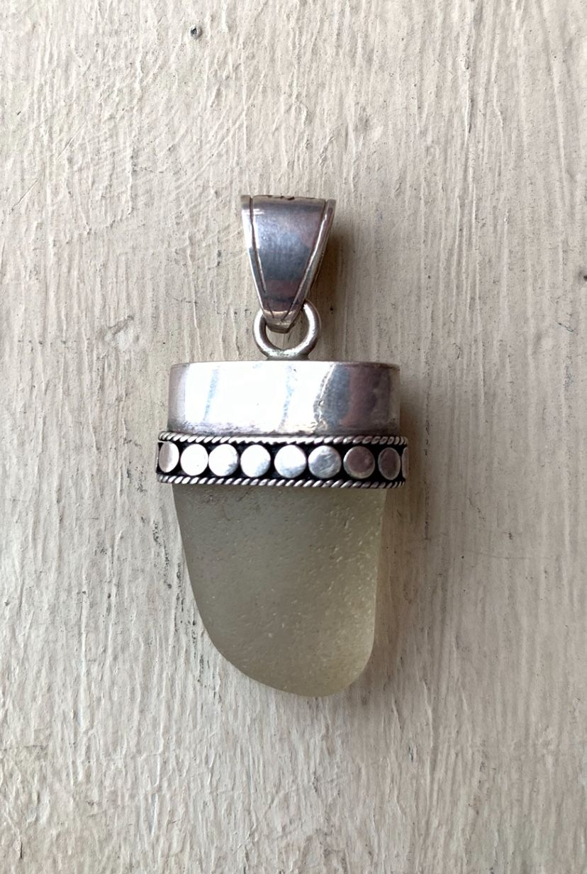 Sterling Silver Sea Glass Pendant