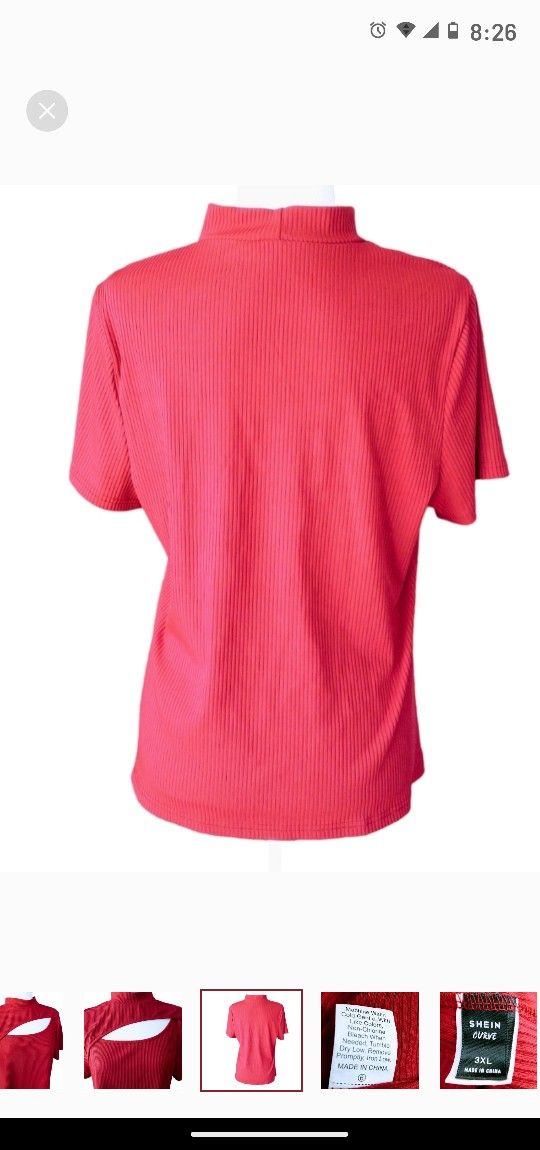 Shein Mockneck Short Sleeve Women's Top