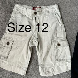 Boy Clothes Cargo Shorts Size 12 