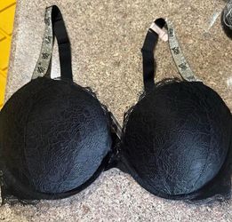 Victoria's Secret 38DD Black Lace Push-Up Bra