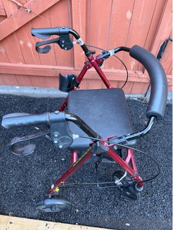 4 Wheel Rollator Walkabout -Burgundy