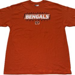 Cincinnati Bengals Football Orange T Shirt Mens XL New