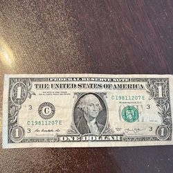 Birthday Dollar Bill Note