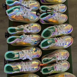 Wonder Nation Girls Athletic Iridescent Shoes snickers 