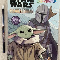 Star Wars Coloring Book and Pencil-NEW