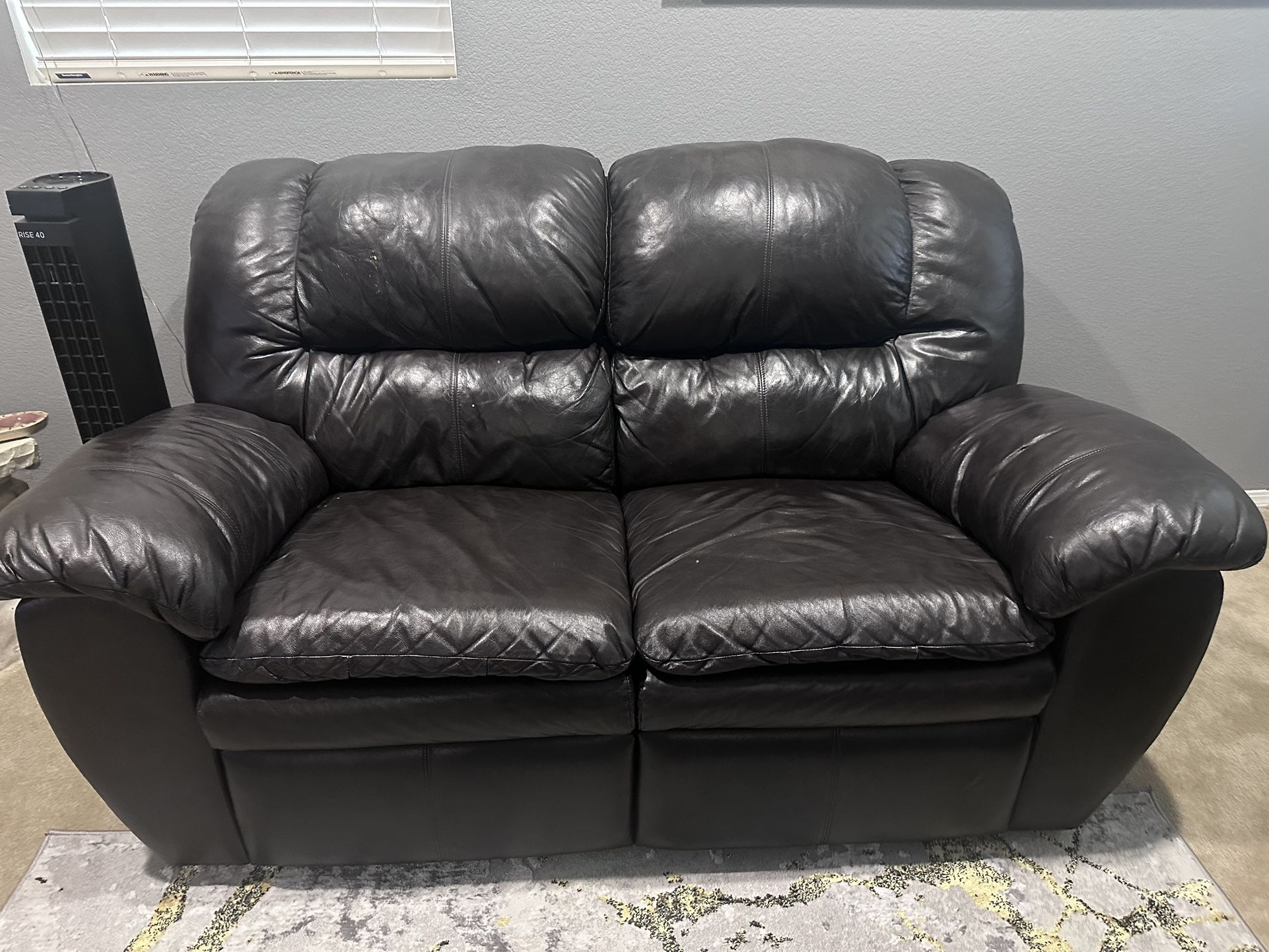 2 sets leather recliner couch  with coffee table