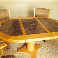 Maple & Tile Dining Set