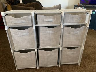 9-Drawer Fabric Storage Organizer Unit