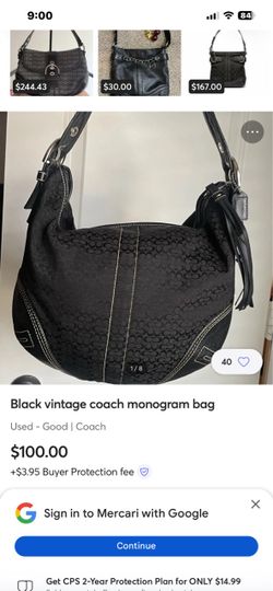 Black coach purse