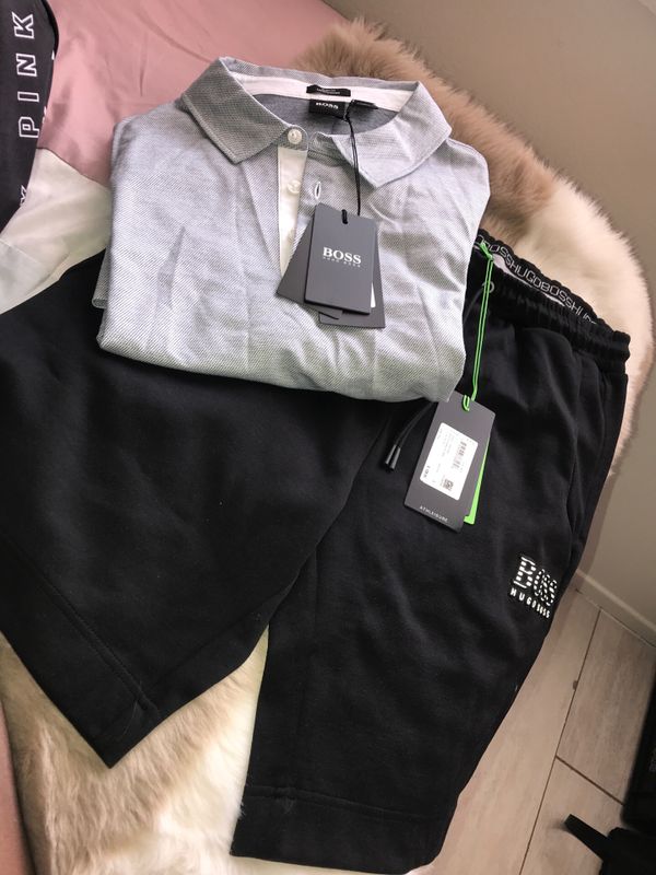 hugo boss shorts and tshirt set