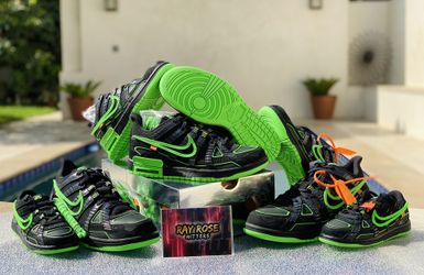 Air Rubber Dunk Off White Black And Green Sneakers Nike Dunk Off