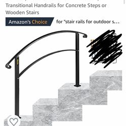 New handrail for outdoor steps railing Missing all bolts.