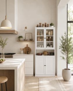 72" Tall Metal Storage Cabinets with 4 Doors and Shelves, Kitchen Pantry Cabinet,Freestanding J-4