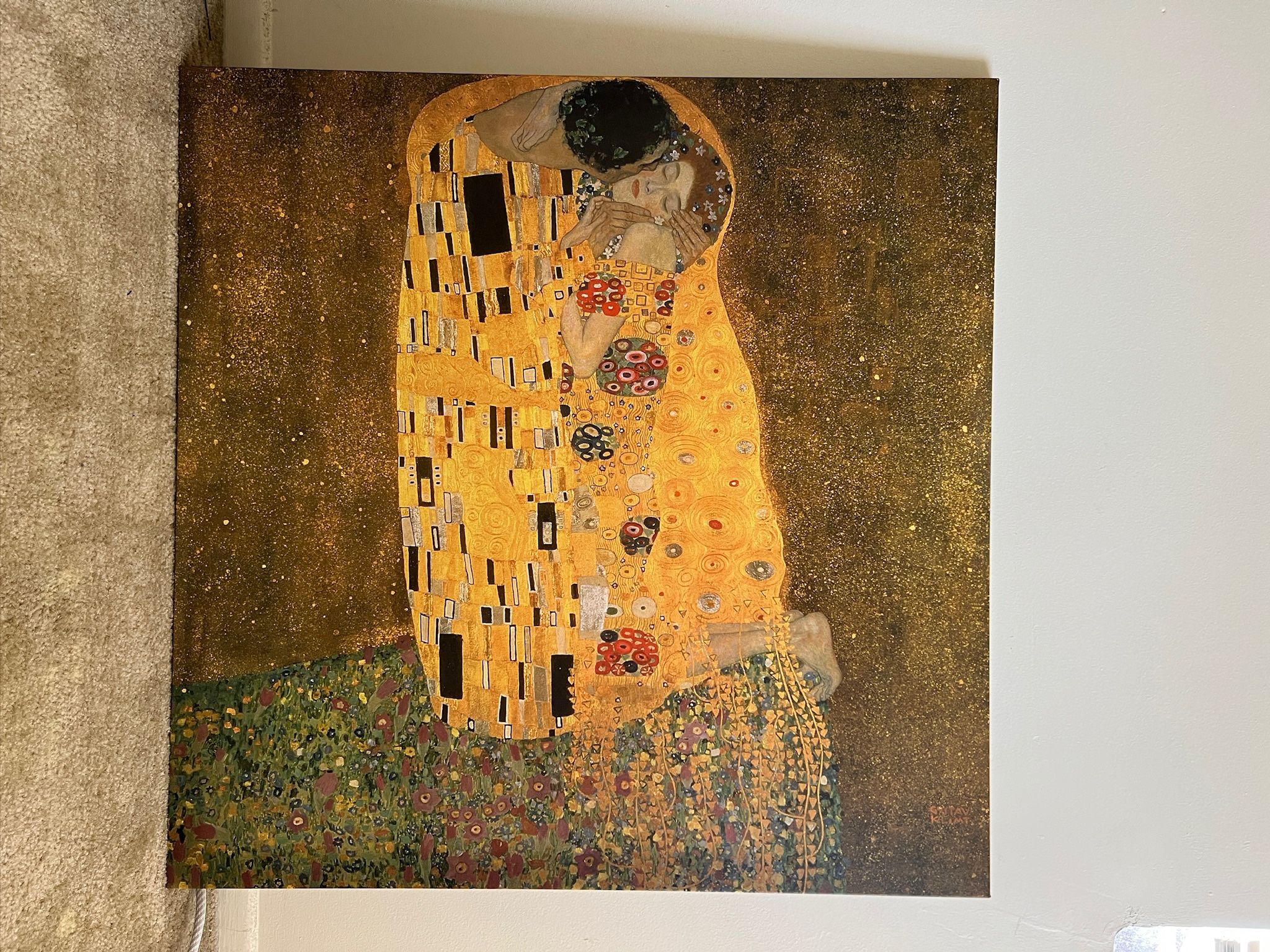 The Kiss Canvas Art Print