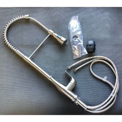 25 Inch Tall High Arc Pull Out Spring Faucet