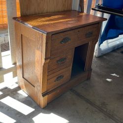 Small Tiger Oak Dresser 28"t 30"w 17"d