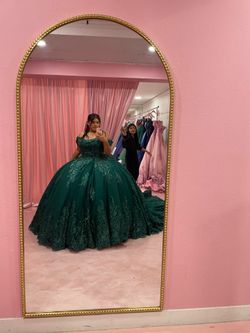 Moda 2000 Emerald Quince dress & crinolina