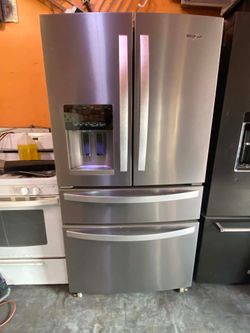 Whirlpool refrigerator 4 doors, stainless steel. ON SALE
