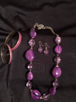Purplish necklace set