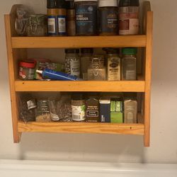Wooden spice rack