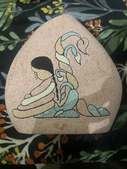 Hand Made Native Thin Vase With Beads 