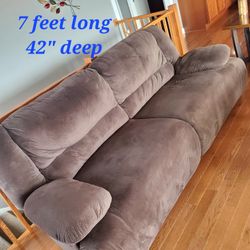 2 Reclining Brown Couches And Reclining Brown Oversized Chair Selling As A Set