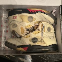 Off White Jordan 5s Sz 8.5 