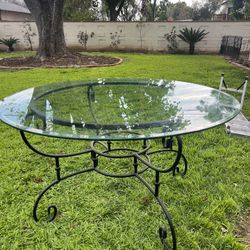Outdoor Garden Patio Glass Table